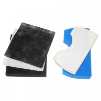 КОМПЛЕКТ: Предмоторный фильтр без отверстия черный, 110x101мм, 105x125мм + белый, 110x125мм, 149x89мм + синий 154x89мм